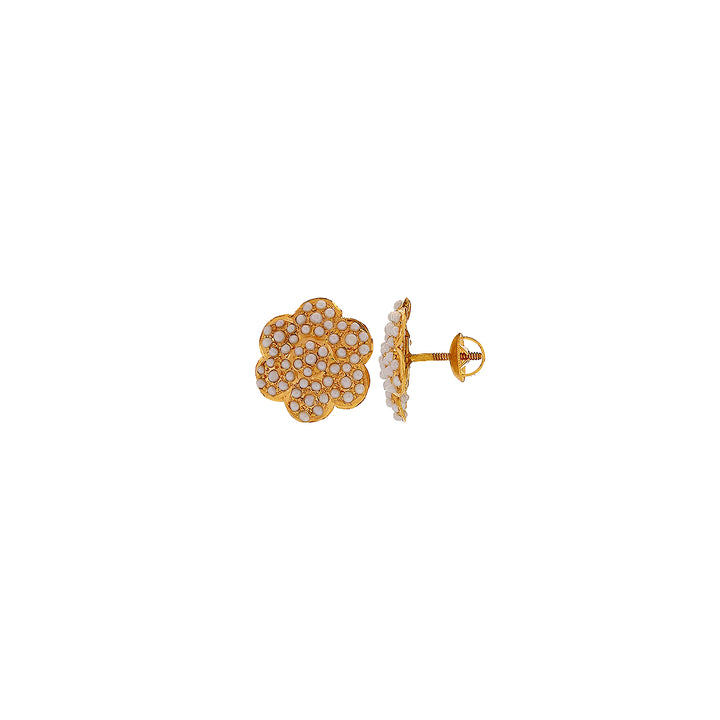 Classic Pearl Earrings in 22K Gold
