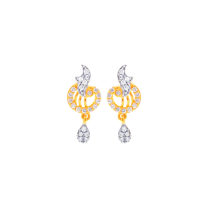 Opulent Earrings With CZ in 22K Gold