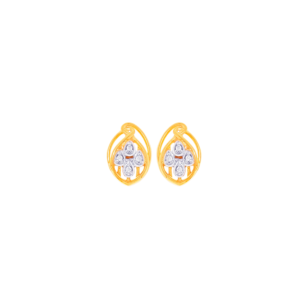 Stunning Earrings With CZ in 22K Gold