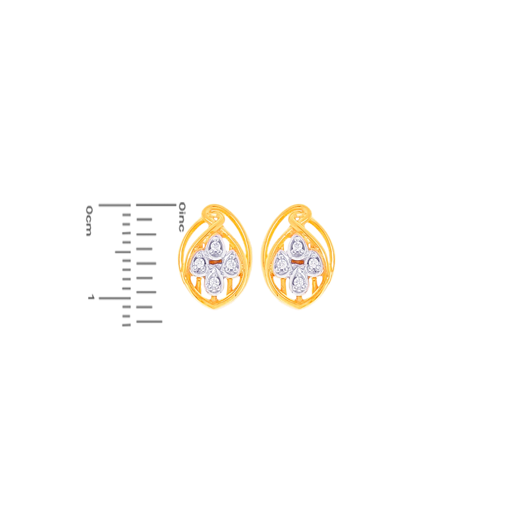 Stunning Earrings With CZ in 22K Gold