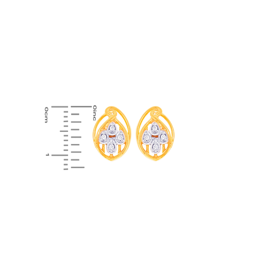 Stunning Earrings With CZ in 22K Gold