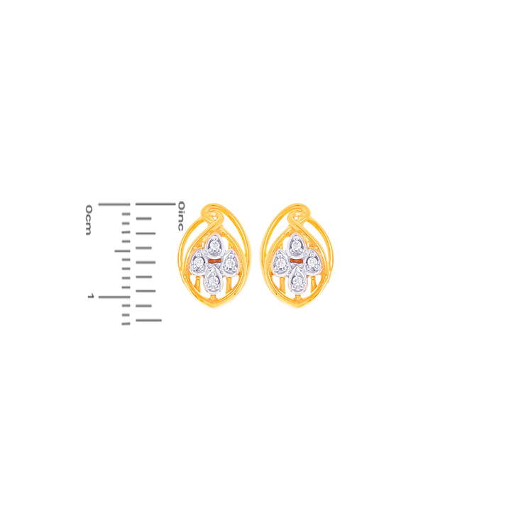 Stunning Earrings With CZ in 22K Gold