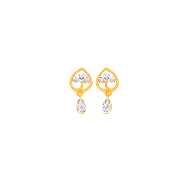 Intricate Earrings With CZ in 22K Gold