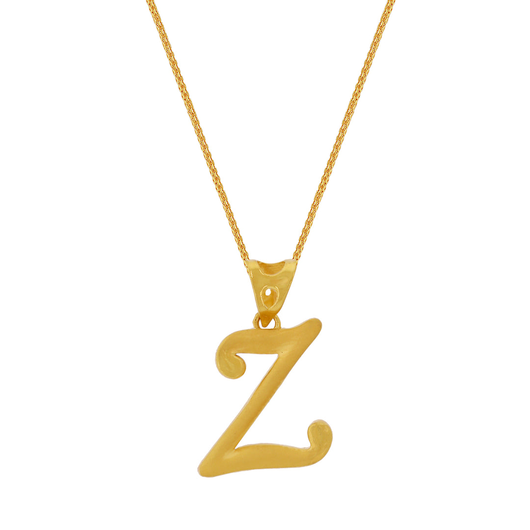 Initial "Z" Pendant in 22K Gold