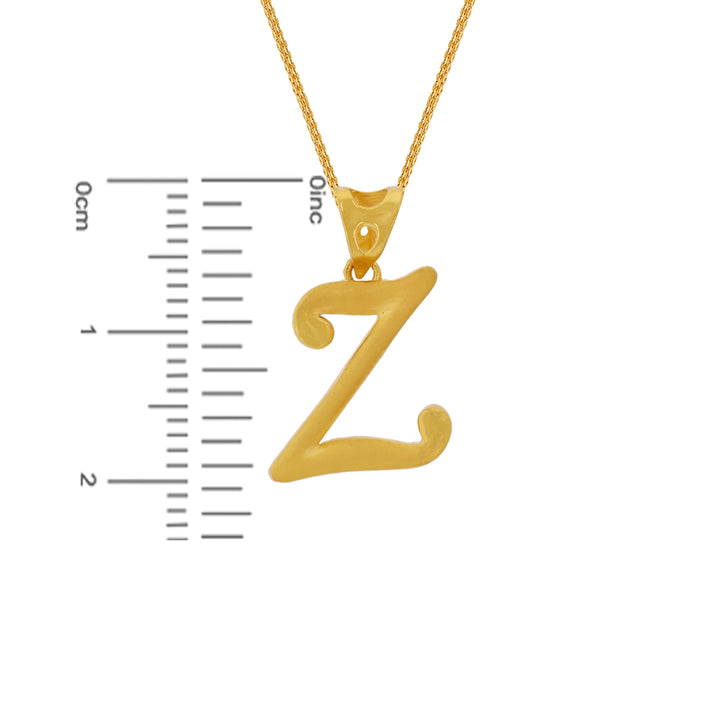 Initial "Z" Pendant in 22K Gold