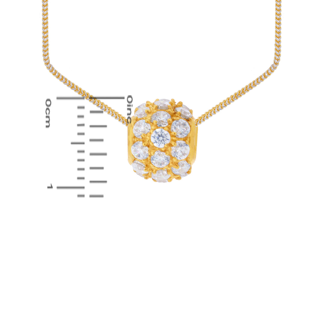 Stunning Pendant with CZ in 22K Gold