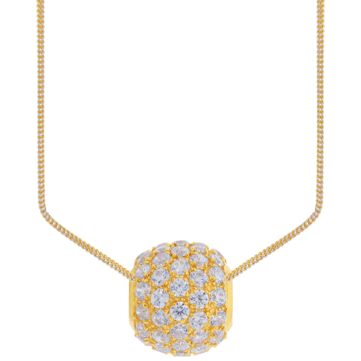 Intriguing Pendant with CZ in 22K Gold