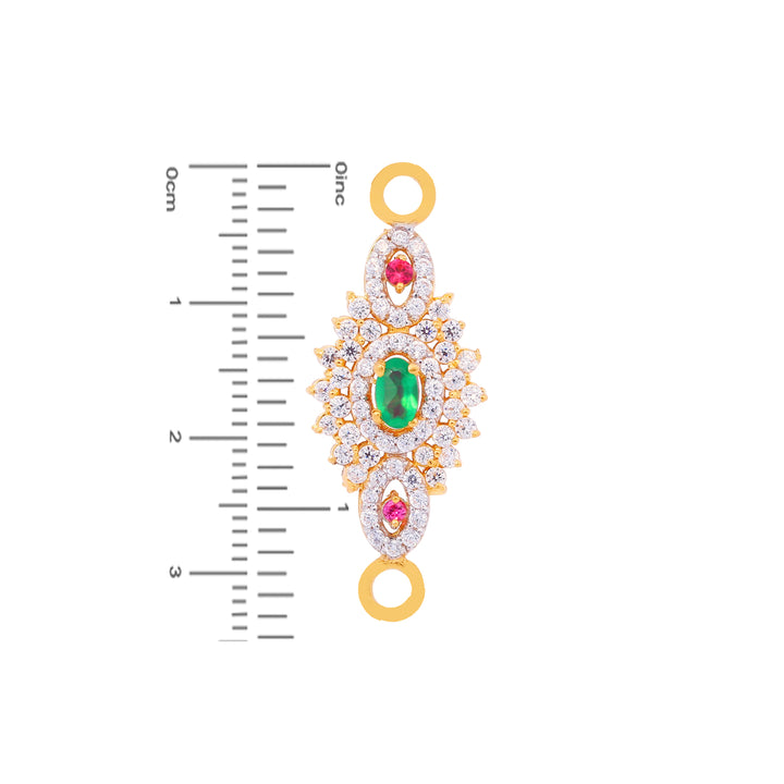 Reversible Broach With Gemstones in 22K Gold