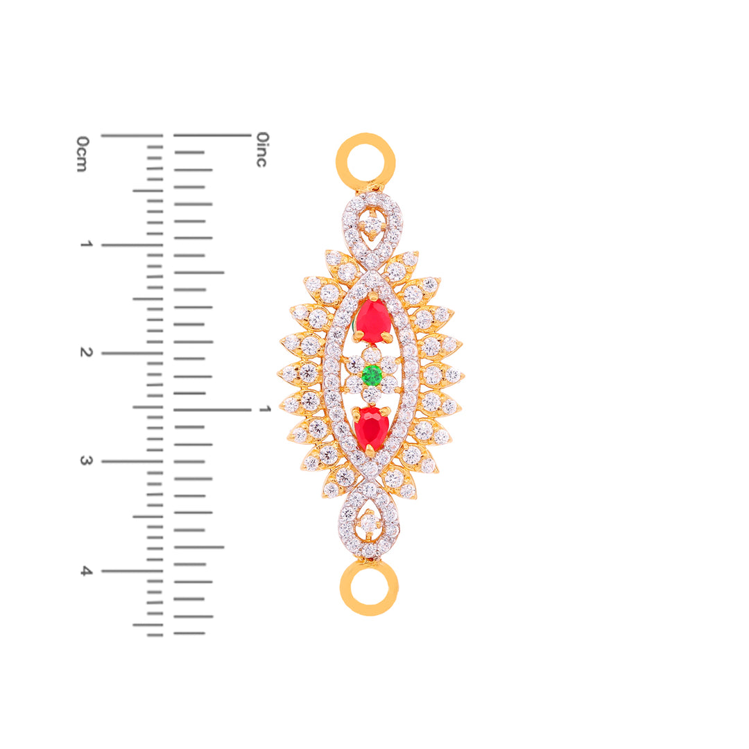 Reversible Broach With Gemstones in 22K Gold