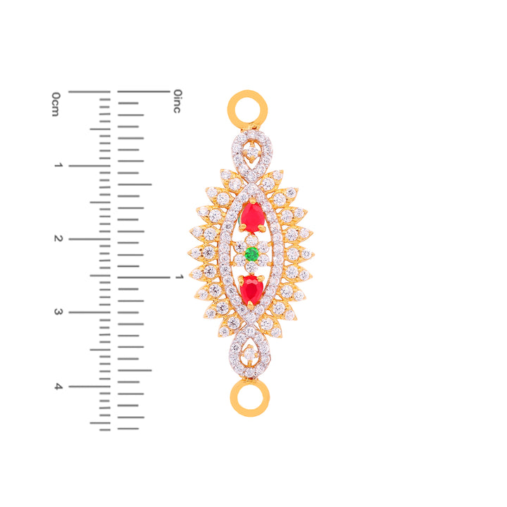 Reversible Broach With Gemstones in 22K Gold