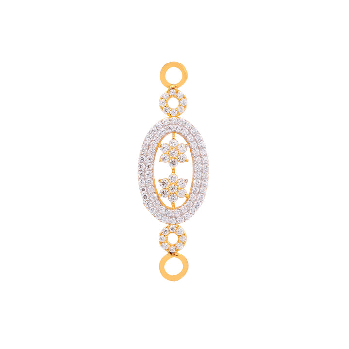 Reversible Broach With Gemstones in 22K Gold