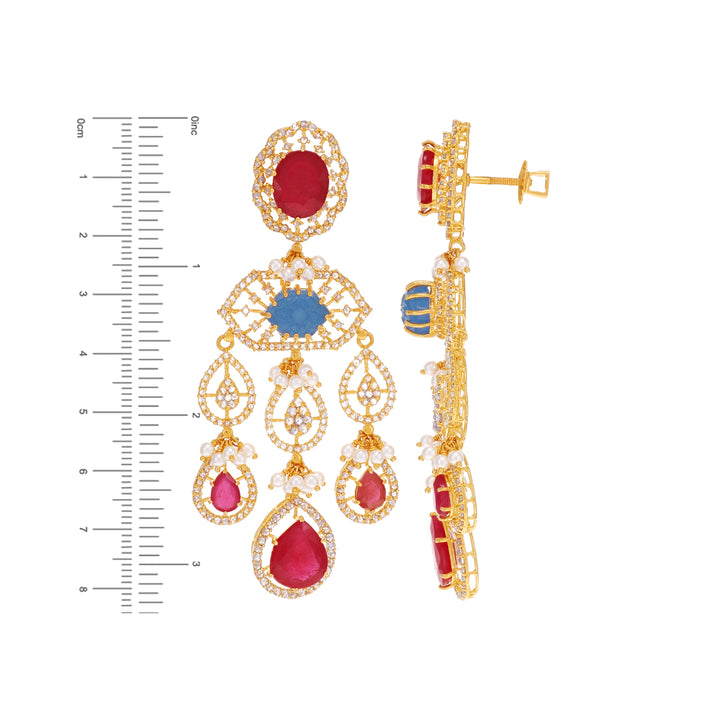 36.75CTW Rose Cut Diamond Choker Set With Gemstone in 22K Gold