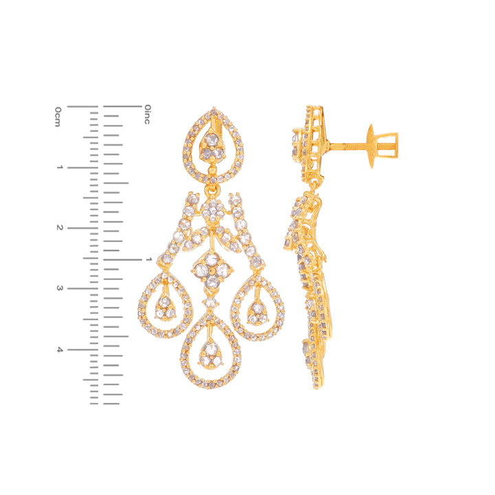 19.51CTW Rose Cut Diamond Choker Set in 22K Gold