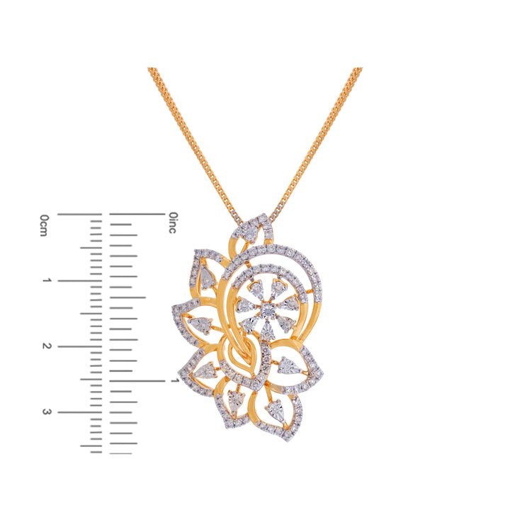 1.31Ct VVS/FG Diamond Pendant Set in 18K Gold