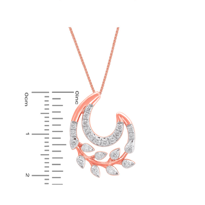 0.58Ct VVS/FG Diamond Pendant Set in 18K Rose Gold