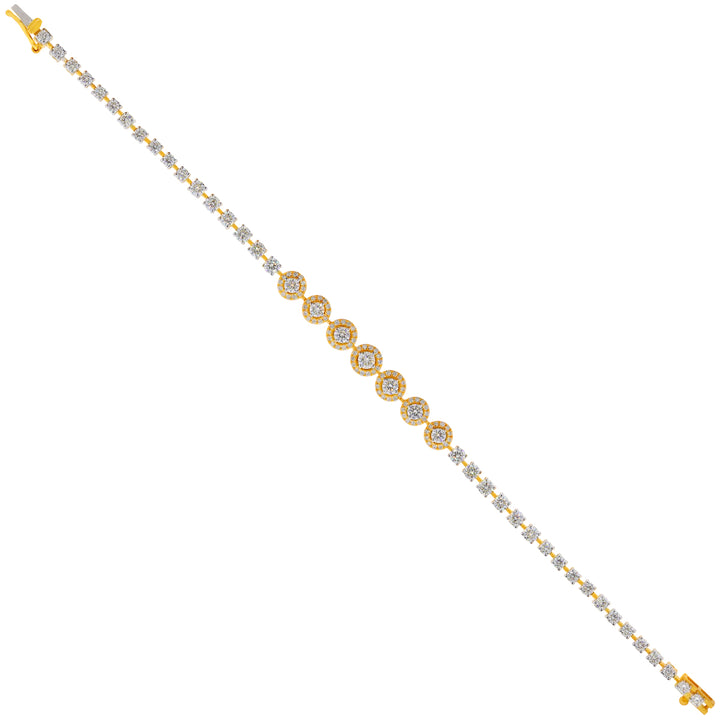 3.1Ct VVS/FG Diamond Bracelet  in 18K Gold