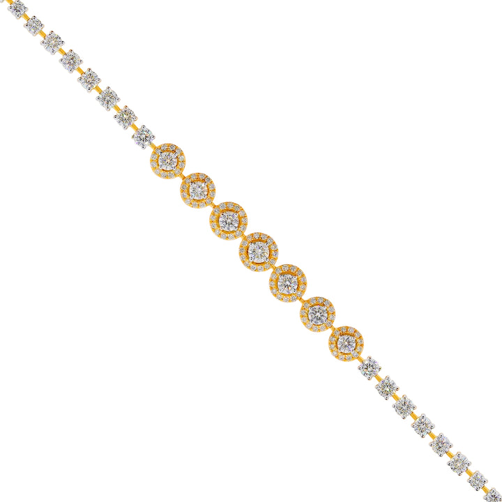 3.1Ct VVS/FG Diamond Bracelet  in 18K Gold