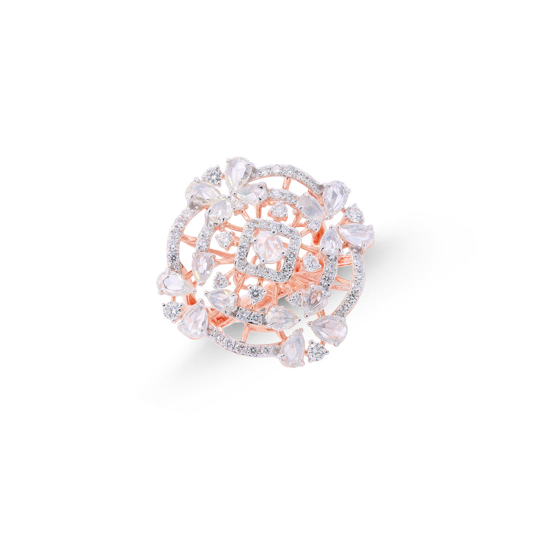 2.79Ct VVS/FG Diamond Ring in 18K Rose Gold