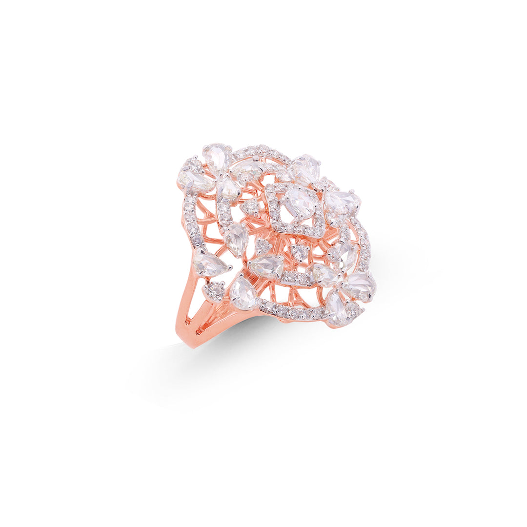 2.79Ct VVS/FG Diamond Ring in 18K Rose Gold