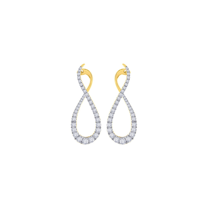 0.77Ct VVS/FG Diamond Clipon Earrings in 18K Gold