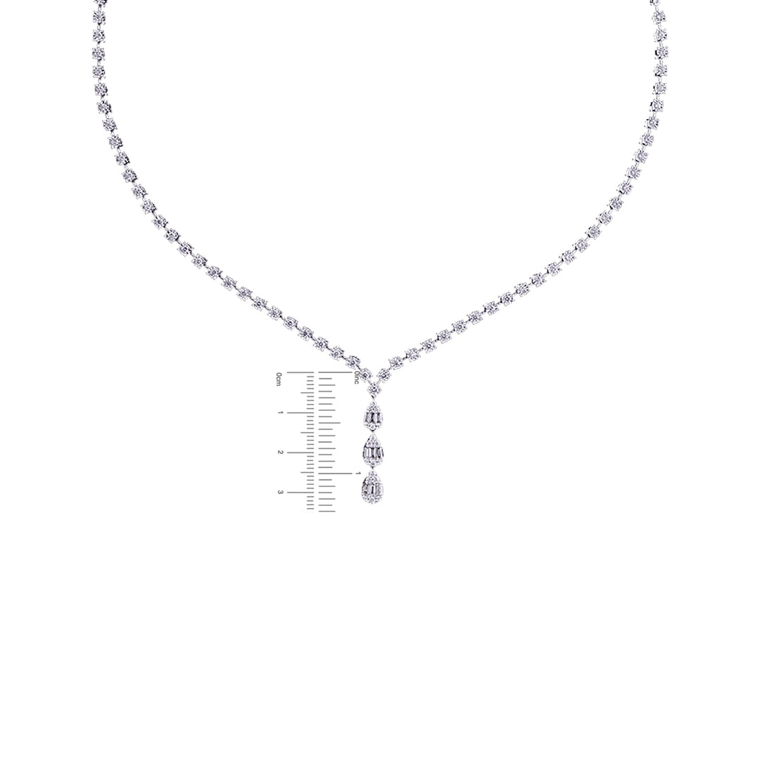 2.00Ct VVS/FG Diamond Necklace Set in 18K White Gold