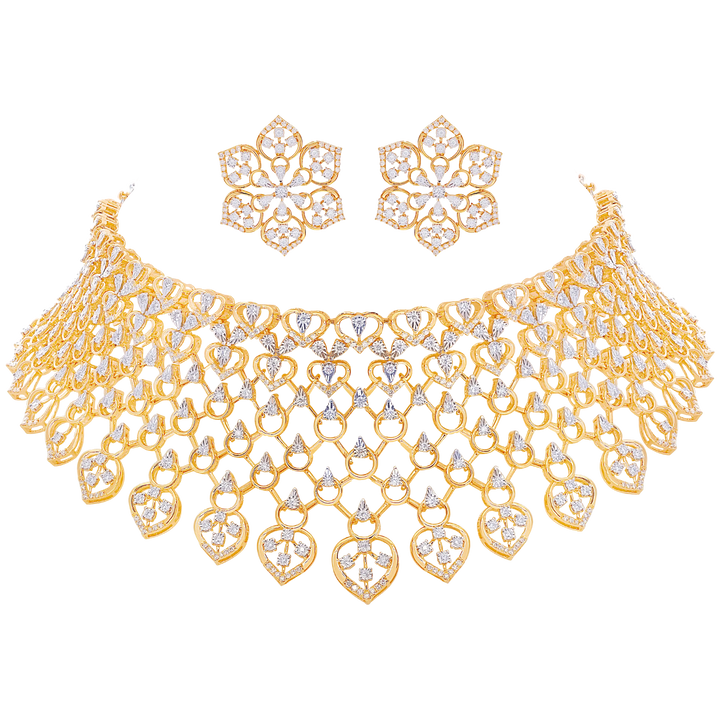 4.68Ct VVS/GH Diamond Choker Set in 18K Gold