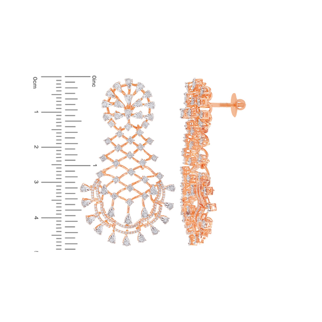 4.09Ct VVS/EF Diamond Choker Set in 18K Rose Gold