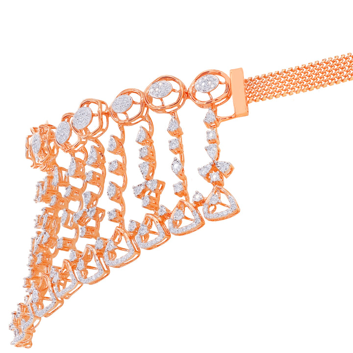 3.09Ct VVS/EF Diamond Choker Set in 18K Rose Gold