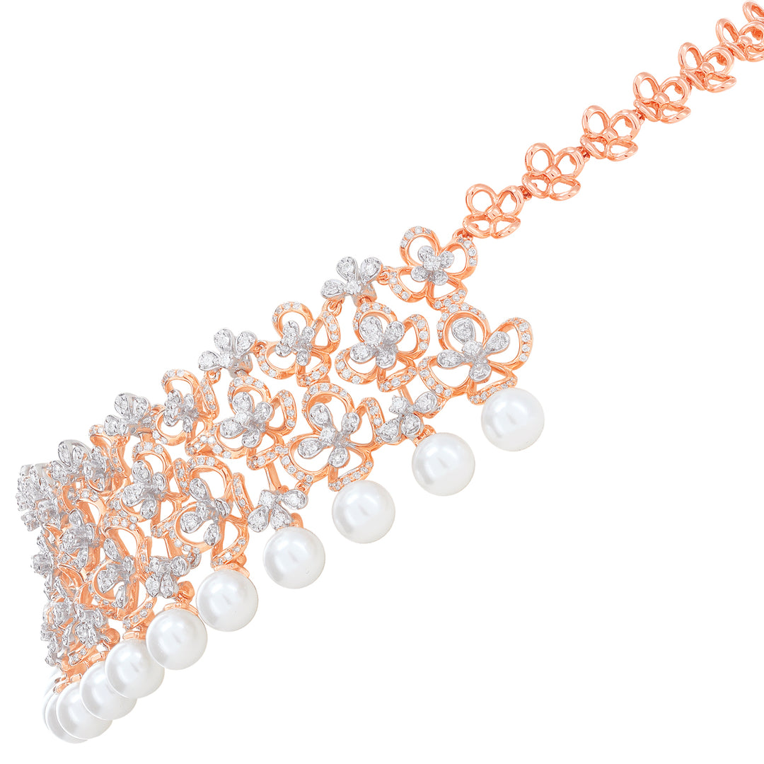 6.38Ct VVS/FG Diamond Choker Set in 18K Rose Gold