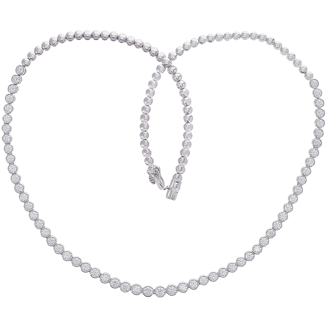 5.08Ct VVS/GH Diamond Necklace in 18K White Gold