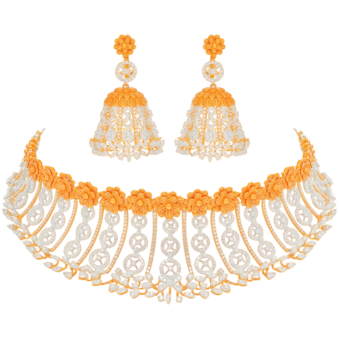 11.32Ct VVS/FG Diamond Choker Set in 18K Gold