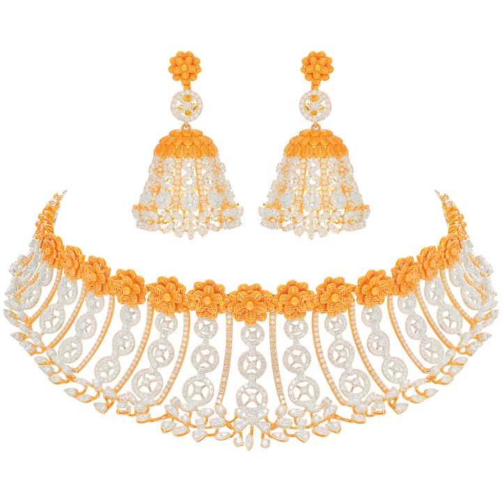 11.32Ct VVS/FG Diamond Choker Set in 18K Gold