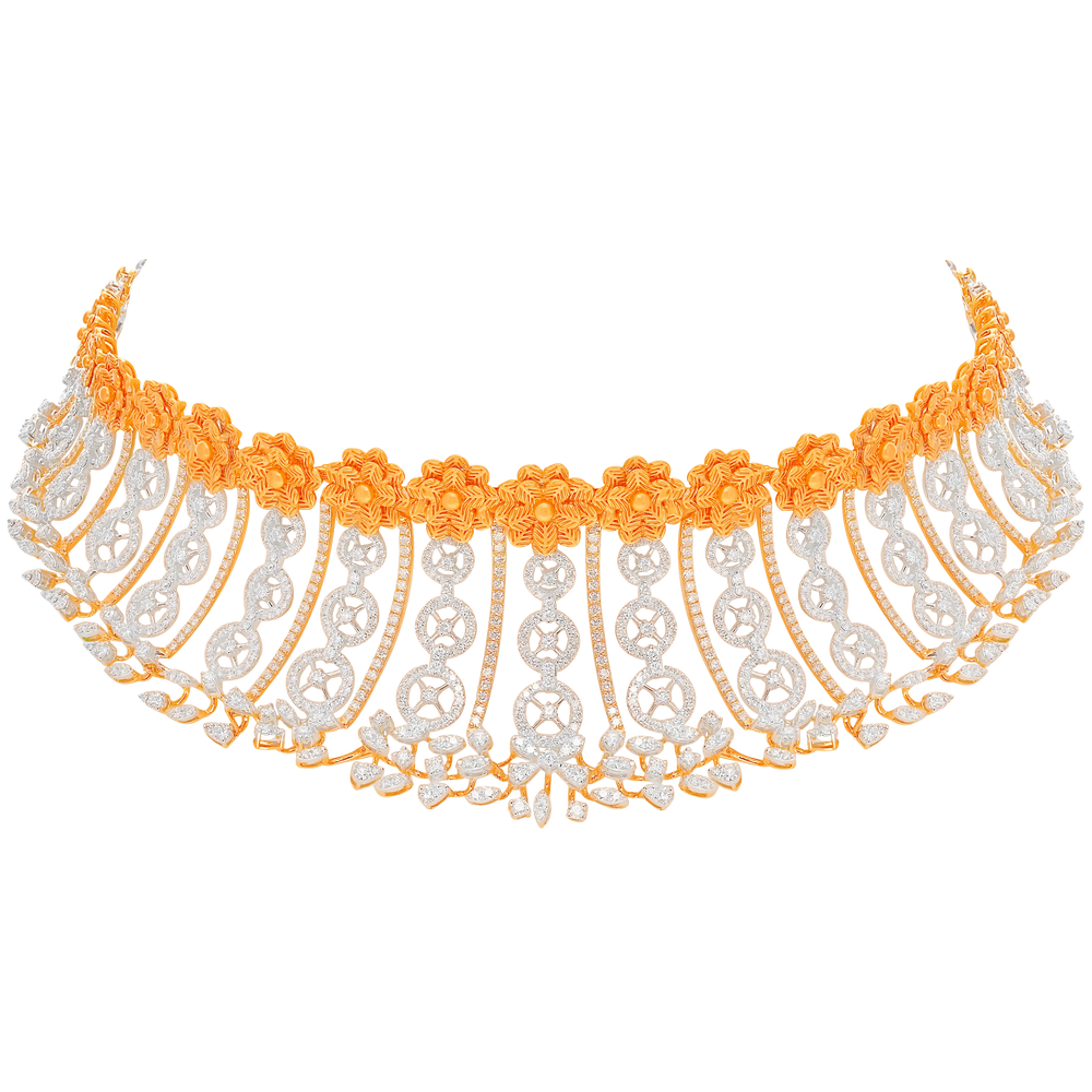 11.32Ct VVS/FG Diamond Choker Set in 18K Gold