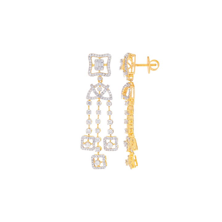 10.58Ct VVS/FG Diamond Multi Layered Necklace Set With in 18K Gold