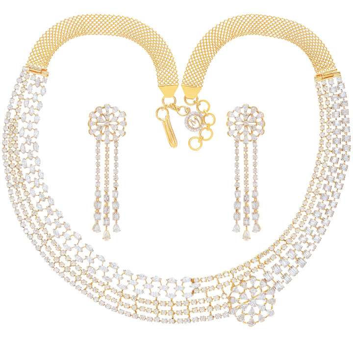 15.21Ct VVS/FG Diamond Necklace Set in 18K Gold