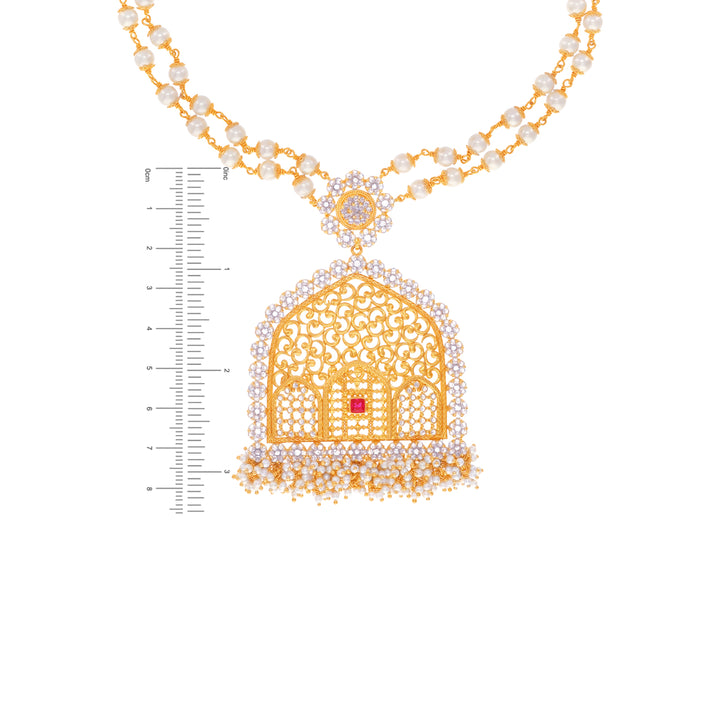 12.36CTW Rose Cut Diamond Antique Necklace Set With Gemstones in 22K Gold