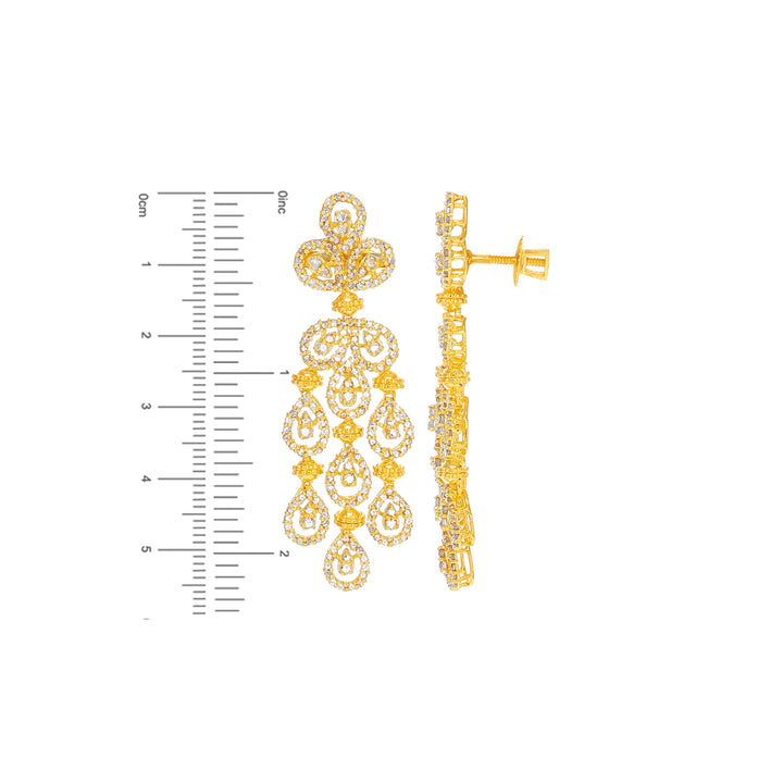 15.20CTW Rose Cut Diamond Choker Set in 22K Gold