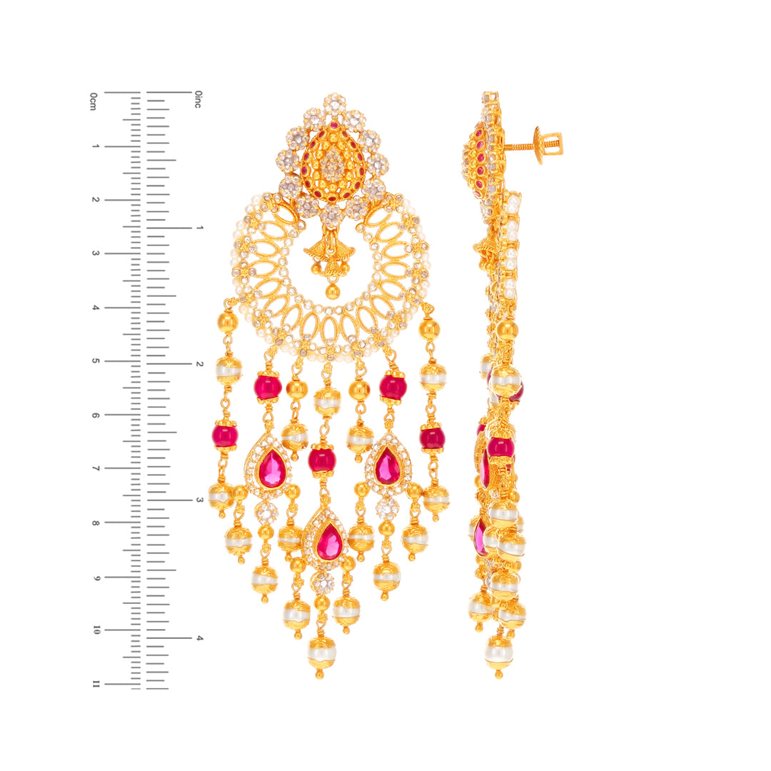 30.75Ct Rose Cut Diamond Patta Haaram With Gemstones in 22K Gold