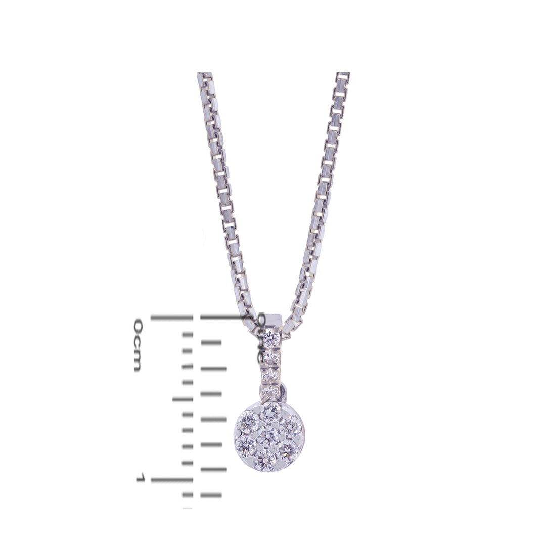 0.84Ct VVS/FG Diamond Pendant Set in 18K White Gold