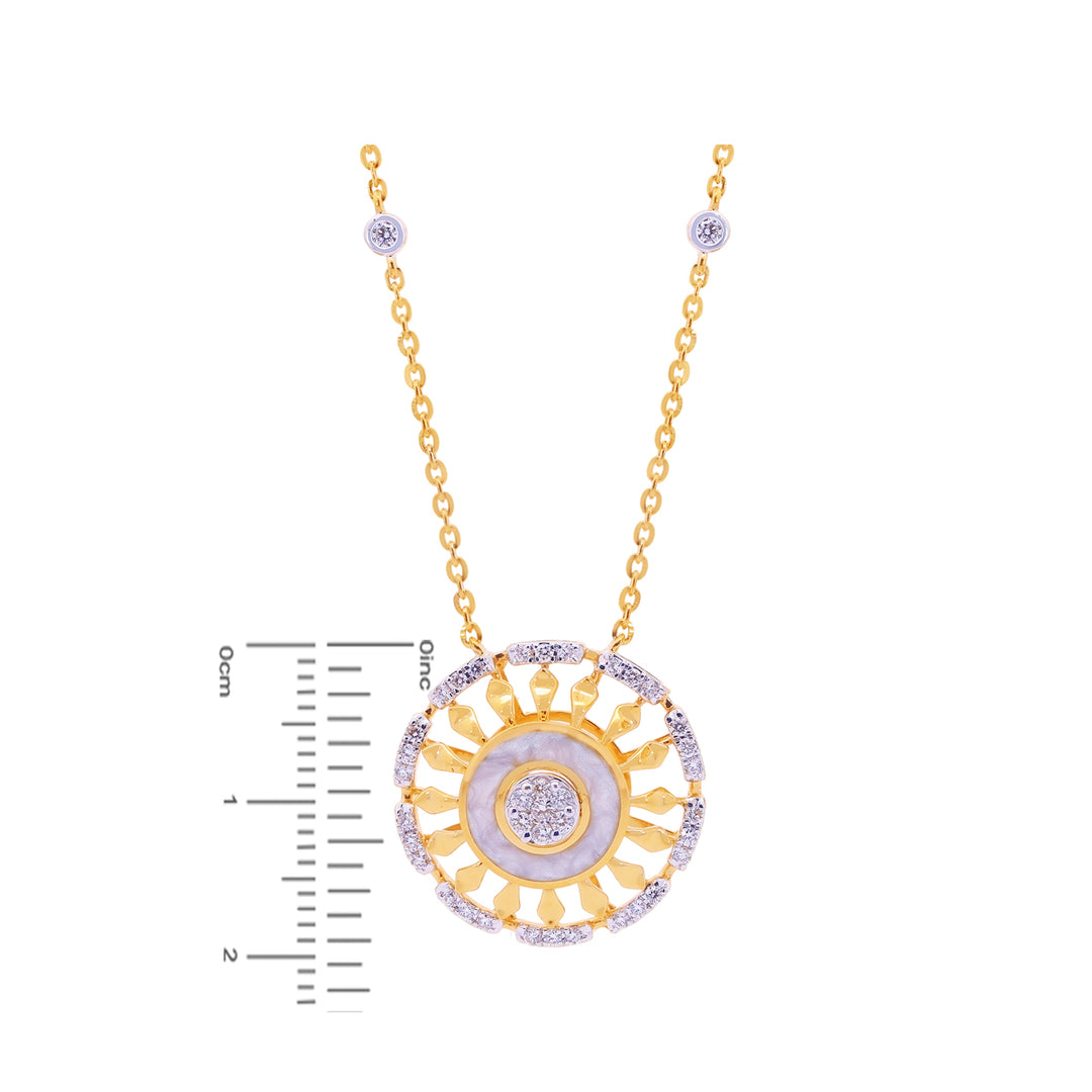 0.74Ct VVS/FG Diamond Pendant Set in 18K Gold