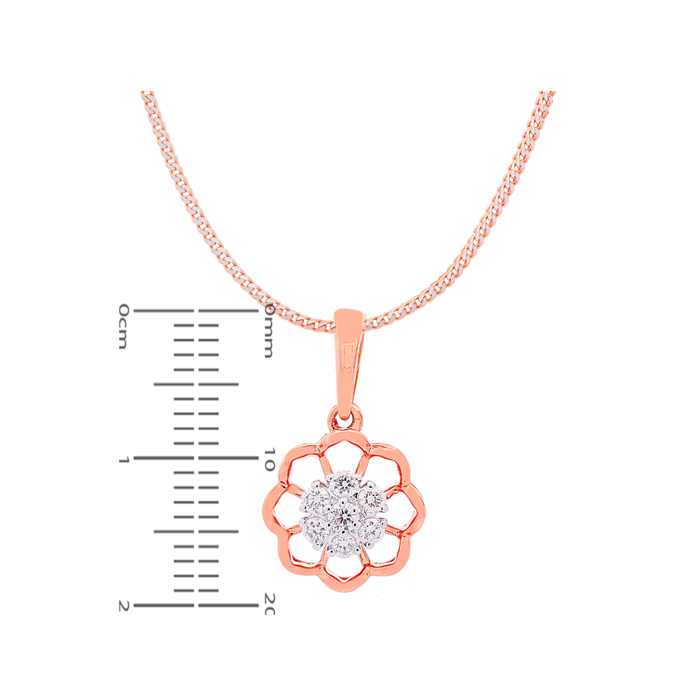 0.37Ct VVS/FG Diamond Pendant Set in 18K Rose Gold