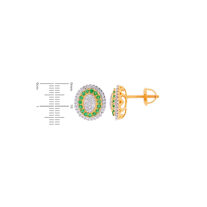 0.62Ct VVS/FG Diamond Pendant Set With Gemstones in 18K Gold
