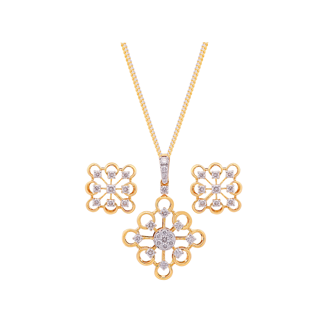 0.56Ct VVS/FG Diamond Pendant Set in 18K Gold