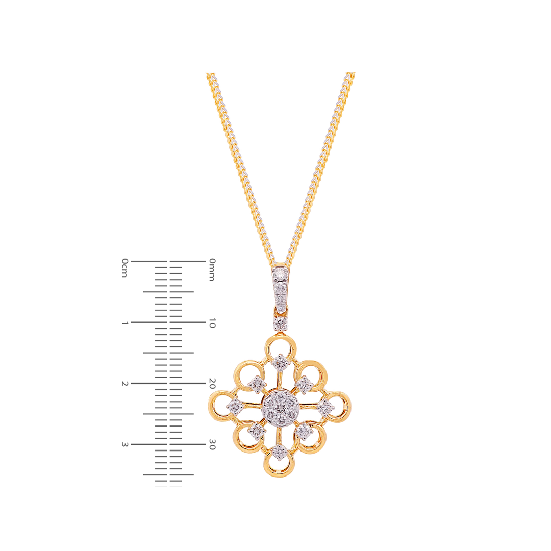 0.56Ct VVS/FG Diamond Pendant Set in 18K Gold
