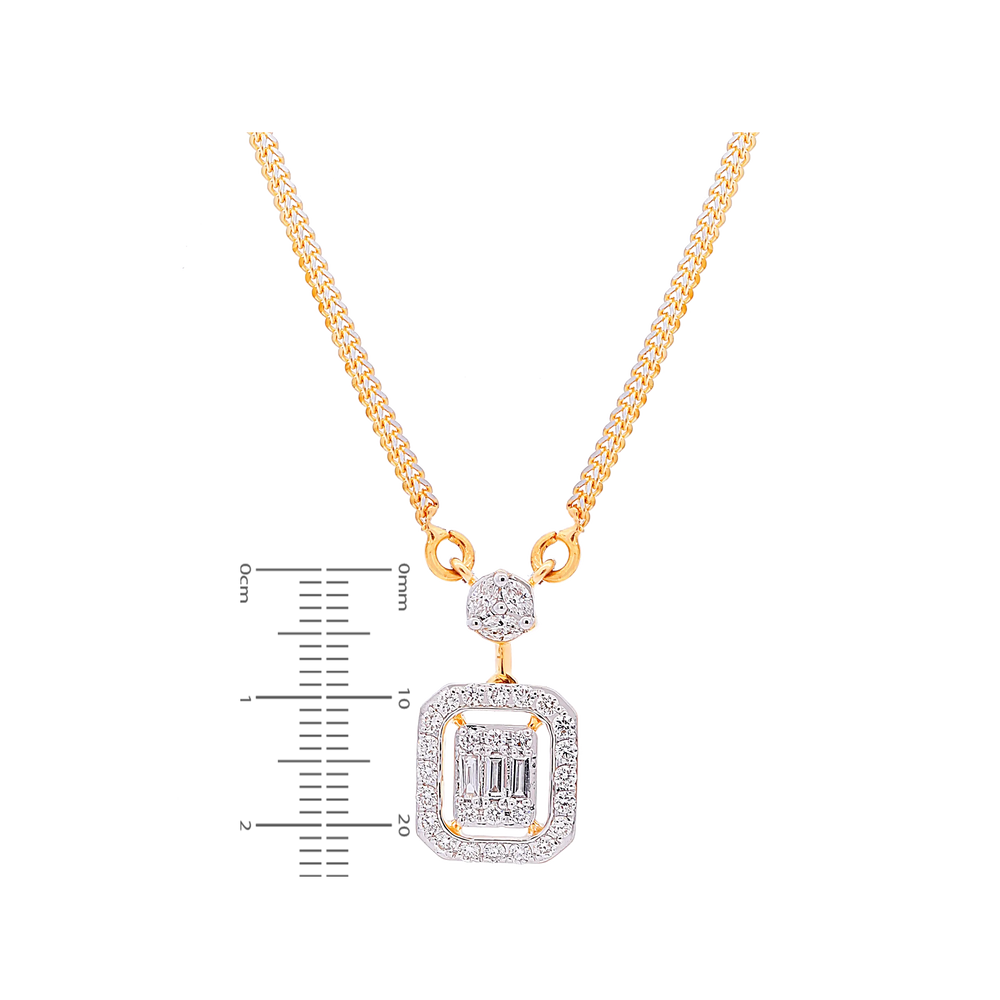 0.69Ct VVS/FG Diamond Pendant Set in 18K Gold