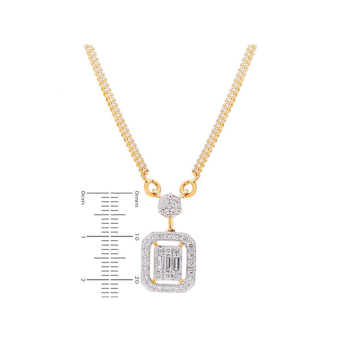 0.69Ct VVS/FG Diamond Pendant Set in 18K Gold