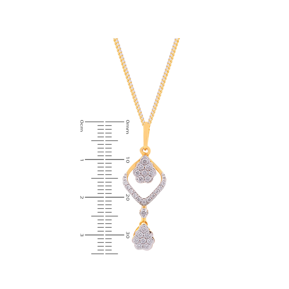 0.87Ct VVS/EF Diamond Pendant Set in 18K Gold