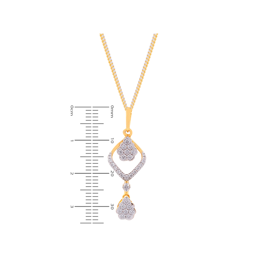 0.87Ct VVS/EF Diamond Pendant Set in 18K Gold
