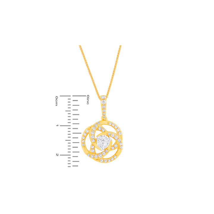 0.81Ct VVS/FG Diamond Pendant Set in 18K Gold