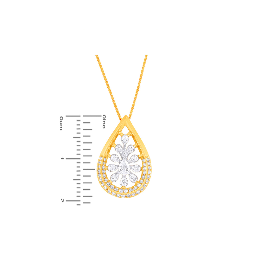 0.70Ct VVS/FG Diamond Pendant Set in 18K Gold